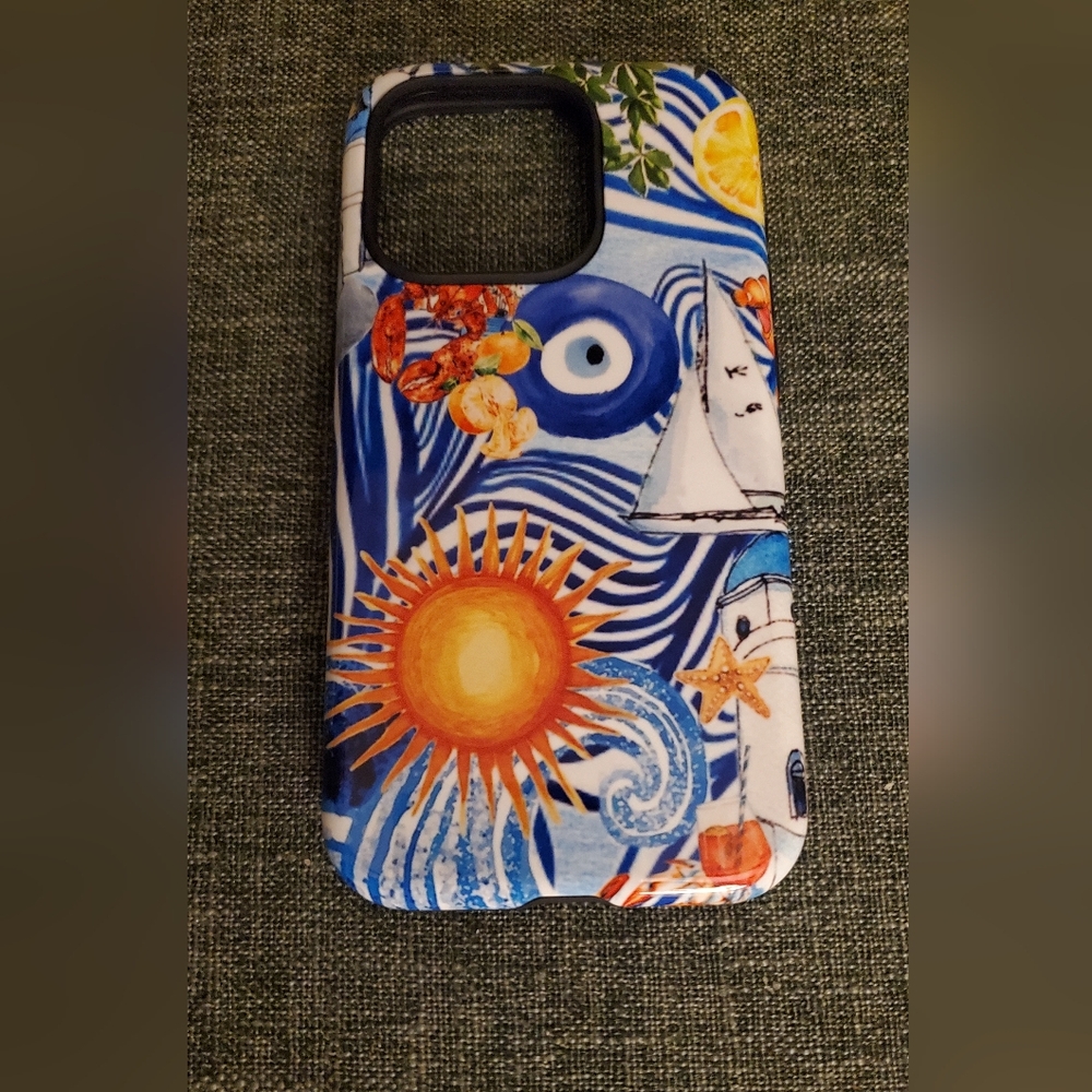 Before Sunrise iPhone 15 Pro case. NEW. Santorini Daze.